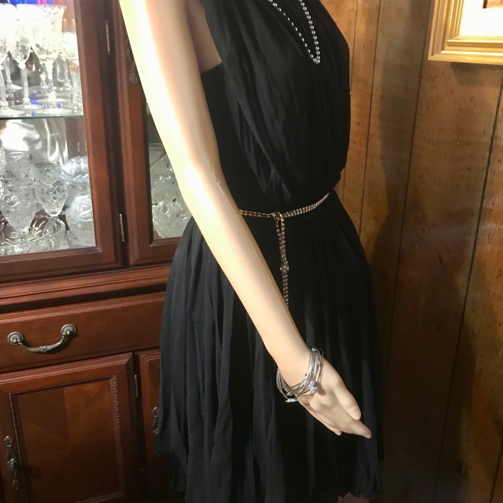 Nina Ricci cocktail silk dress France 6-8 - Picture 8 of 10